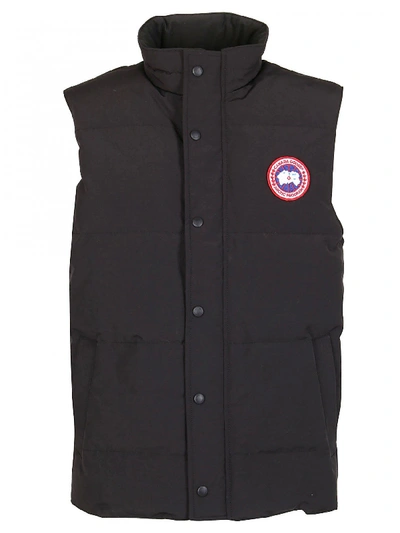 Shop Canada Goose Garcon Puffer Vest In Black