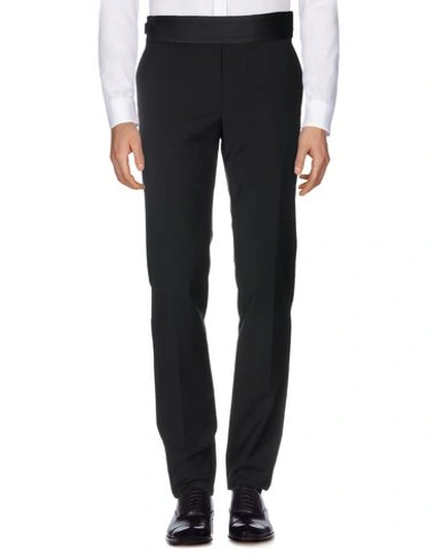 Shop Dolce & Gabbana Man Pants Black Size 28 Virgin Wool, Silk, Polyester