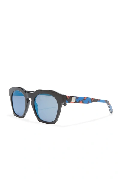 Shop Mcm 52mm Geo Square Sunglasses In Black/camo Lion