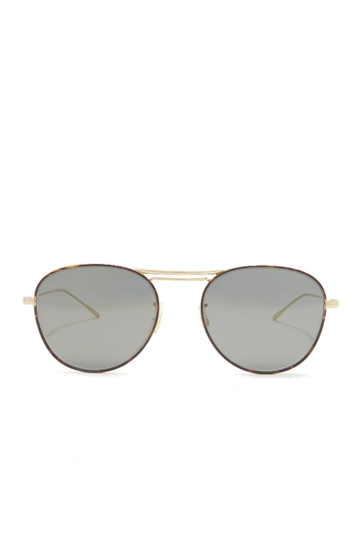 Shop Oliver Peoples Floriana 52mm Aviator Sunglasses In Gold