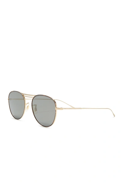 Shop Oliver Peoples Floriana 52mm Aviator Sunglasses In Gold
