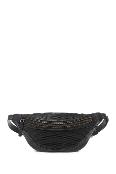 Shop Frye Lena Perforated Leather Belt Bag In Black