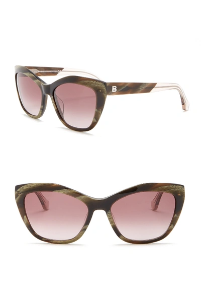 Shop Balenciaga 56mm Cat Eye Sunglasses In Grn/hrn/violmr