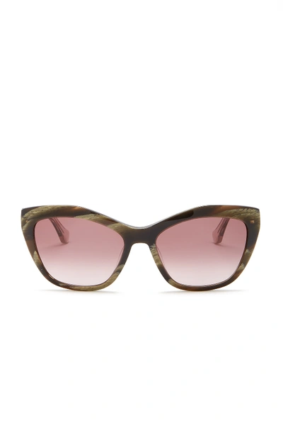 Shop Balenciaga 56mm Cat Eye Sunglasses In Grn/hrn/violmr