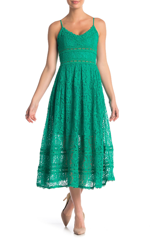 nsr lace midi dress