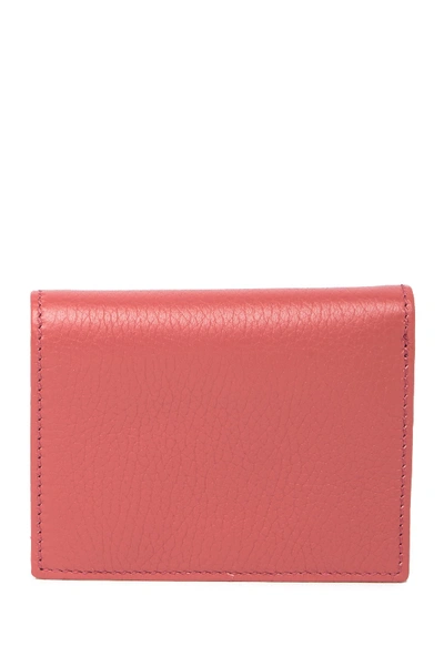 Shop Moschino Logo Leather Bi-fold Wallet In Rosa