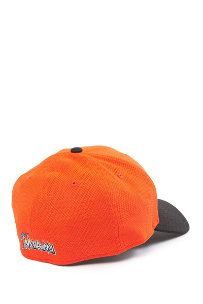 Shop New Era Mlb Miami Marlins Reverse Two-tone Cap In Orange/black