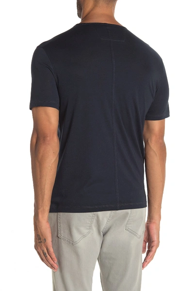 Shop John Varvatos Short Sleeve V-neck T-shirt In Navy