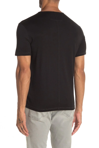 Shop John Varvatos Short Sleeve V-neck T-shirt In Black