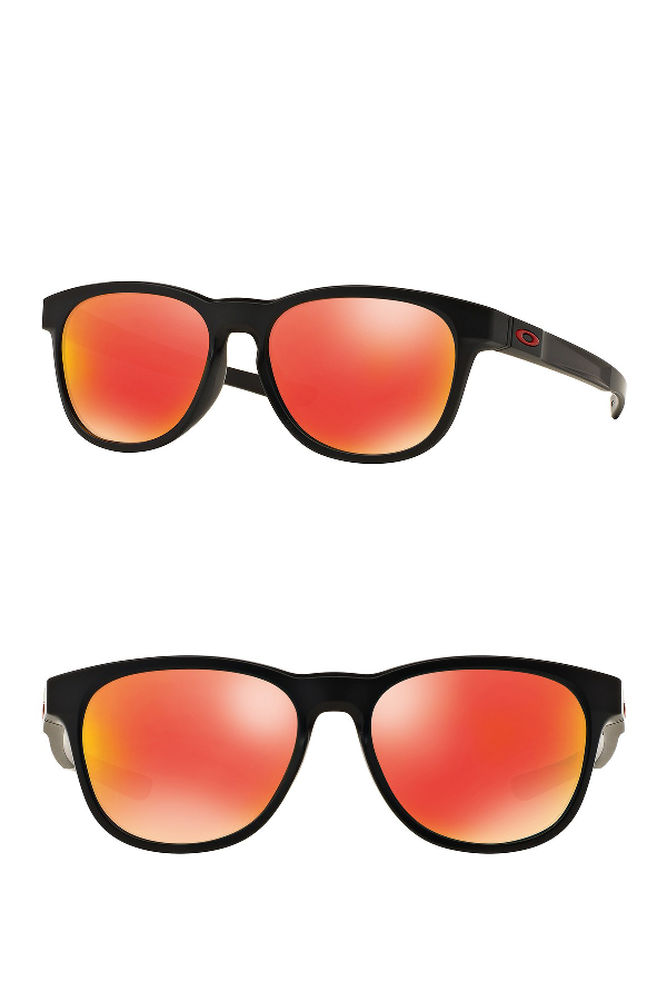 Oakley Stringer 55mm Sunglasses In Matte Black /ruby Iridium | ModeSens