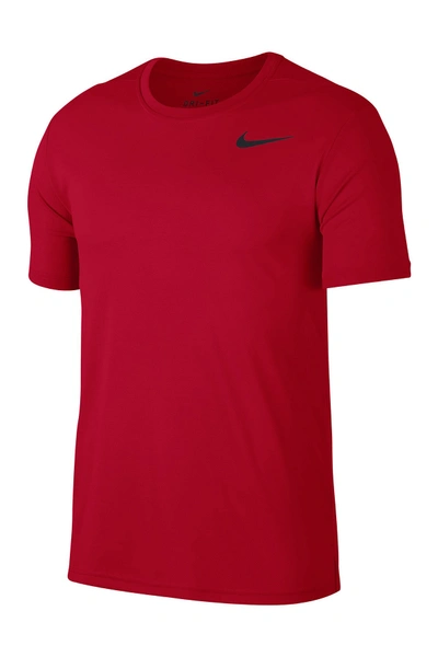 Shop Nike Super Set Dri-fit T-shirt In 657 University Red/black