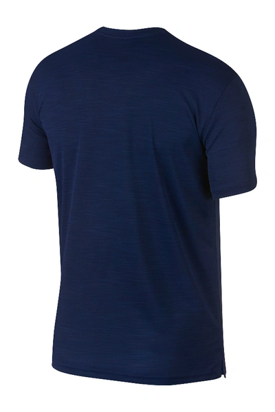 Shop Nike Super Set T-shirt In 492 Blue Void/white