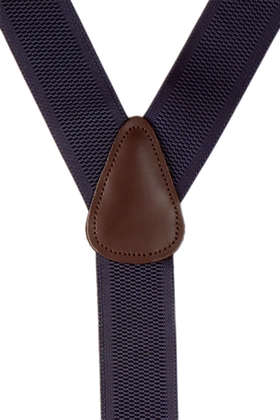 Shop Trafalgar Convertible Stretch Suspenders In Navy
