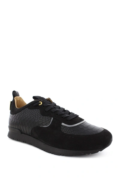Shop Android Homme Beta Reptile-embossed Sneaker In Black