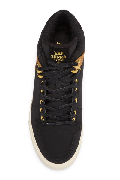 Shop Supra Vaider Suede High-top Sneaker In Black/tan-bone