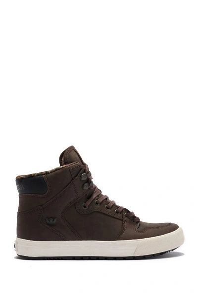 Shop Supra Vaider Suede High-top Sneaker In Demitasse-bone