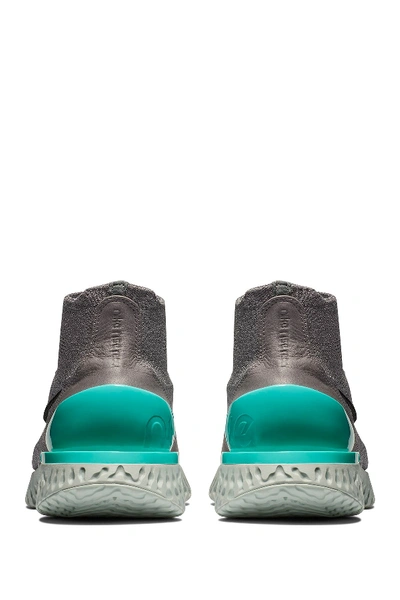 Shop Nike Rise React Flyknit Sock Sneaker In 002 Gunsmk/black