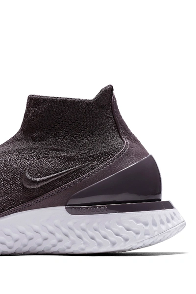 Shop Nike Rise React Flyknit Sock Sneaker In 004 Thdrgy/thdrgy