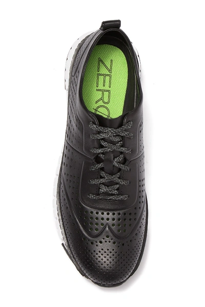 Shop Cole Haan Zerogrand Perforated Leather Sneaker In Black