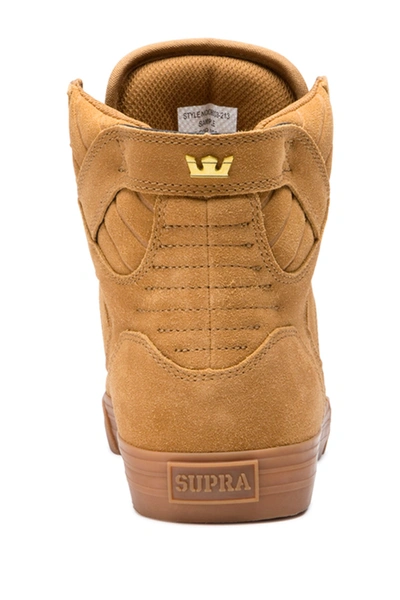 Shop Supra Skytop Suede High-top Sneaker In Tan/lt Gum