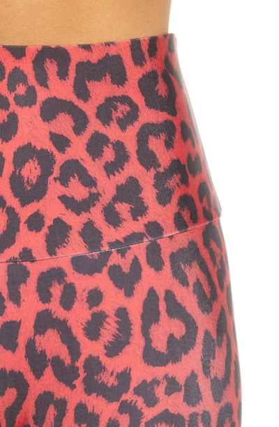 Shop Onzie High Rise Midi Leggings In Red Leopard