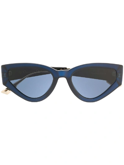 Shop Dior Cat Style Sunglasses In Blue