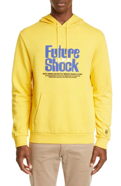 Shop Apc Spacy 'future Shock' Hooded Sweatshirt In Jaune
