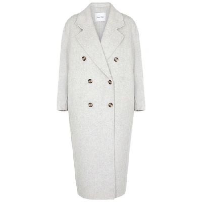 Shop American Vintage Dadoulove Light Grey Wool-blend Coat