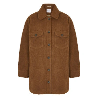 Shop American Vintage Pacybay Brown Wool-blend Jacket