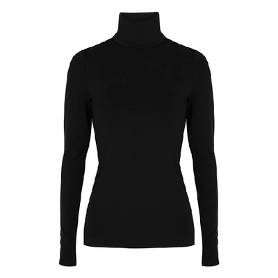 Shop Wolford Aurora Black Roll-neck Jersey Top