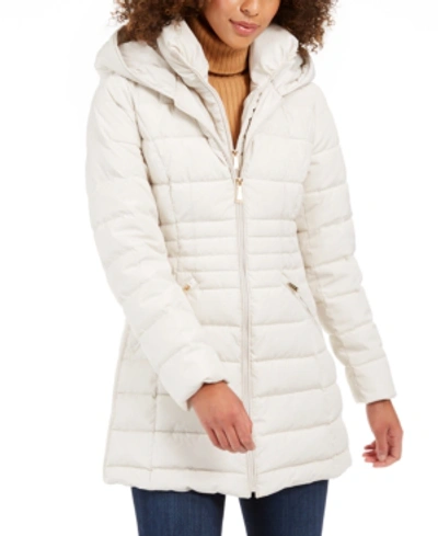 Shop Laundry By Shelli Segal Hooded Puffer Coat In New Pearl
