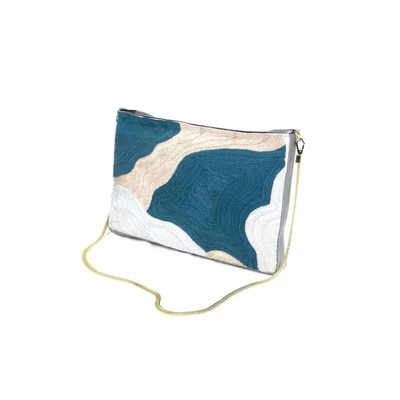 Shop Veero Geode Bag With Chain Sapphire