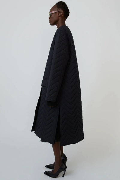 Shop Acne Studios Quilted Coat Black