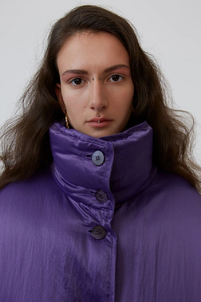 Shop Acne Studios Cocoon Down Coat Violet Purple