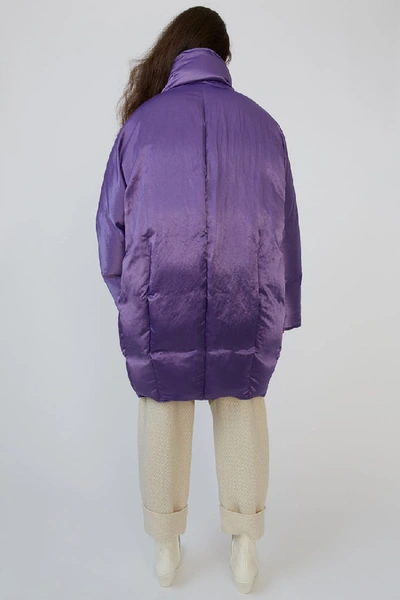 Shop Acne Studios Cocoon Down Coat Violet Purple