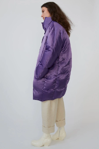 Shop Acne Studios Cocoon Down Coat Violet Purple