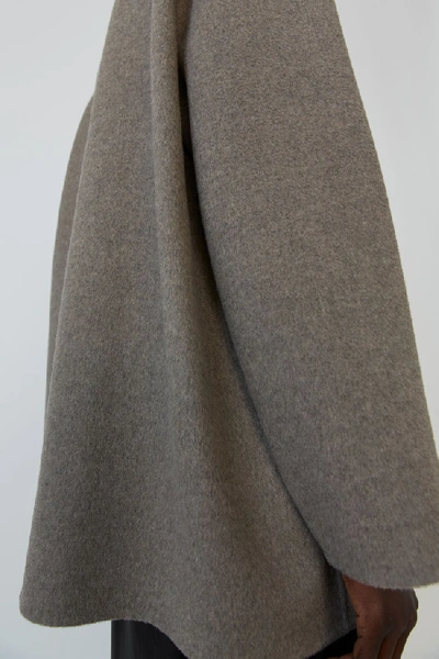 Shop Acne Studios Double-breasted Coat Stone Grey Melange