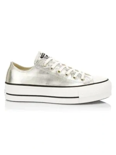 Shop Converse Women's Chuck Taylor All Star Lift Metallic Low-top Sneakers In Gold Black