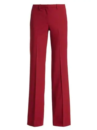 Shop Theory Women's Demitria Wool Flare Pants In Crimson
