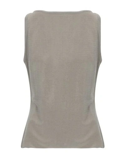 Shop Armani Collezioni Tank Top In Khaki