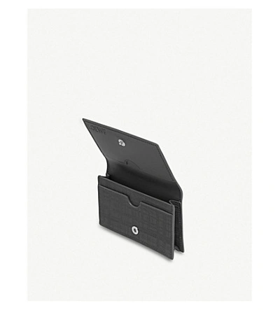 Shop Loewe Textured Leather Business Card Holder In Dark Grey