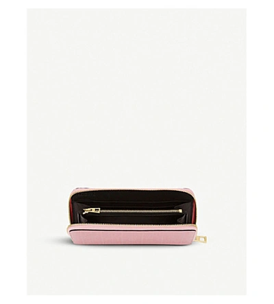 Shop Loewe Anagram Embossed Logo Leather Wallet In Soft Pink