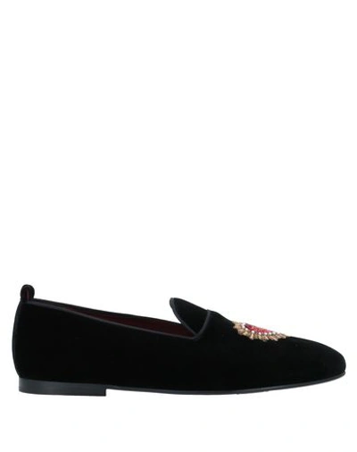 Shop Dolce & Gabbana Man Loafers Black Size 6 Textile Fibers