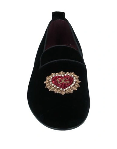 Shop Dolce & Gabbana Man Loafers Black Size 6 Textile Fibers