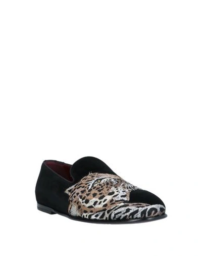 Shop Dolce & Gabbana Man Loafers Black Size 7.5 Cotton