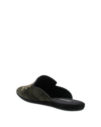 Shop Dolce & Gabbana Slippers In Dark Green