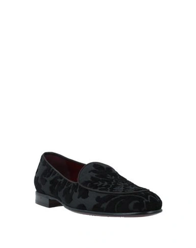 Shop Dolce & Gabbana Man Loafers Black Size 7.5 Viscose, Polyester, Cotton