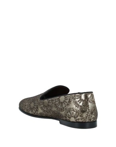 Shop Dolce & Gabbana Man Loafers Gold Size 9 Textile Fibers