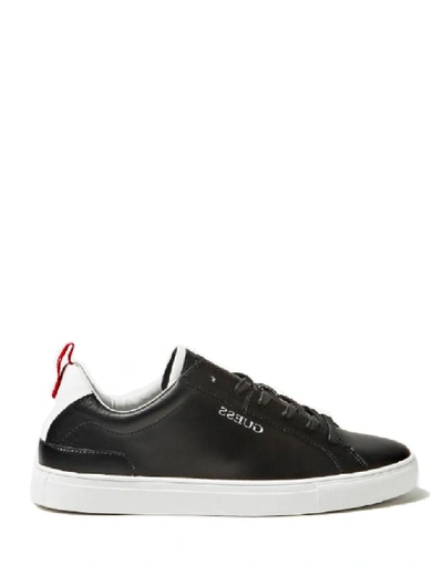 Guess Black Leather Sneakers | ModeSens