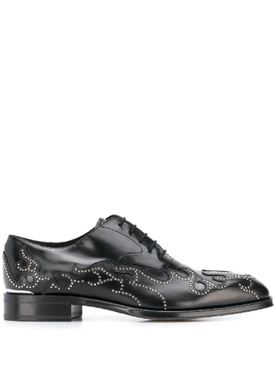 Shop Alexander Mcqueen Black Lace-up Shoes